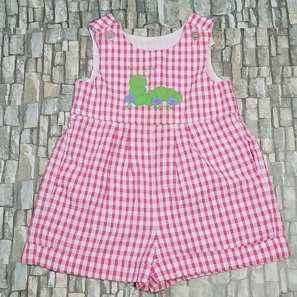 Other - Vintage USA Made Seersucker Girls Romper sz 3